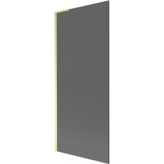Vaňová zástena Mexen Next L s jedným krídlom 80 x 150 cm, grafit, kartáčované zlato - 895-080-000-03-40-55
