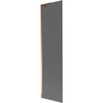 Vaňová zástena Mexen Next L s jedným krídlom 50 x 150 cm, grafit, ružové zlato - 895-050-000-03-40-60