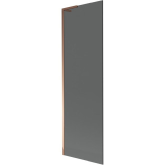 Vaňová zástena Mexen Next L s jedným krídlom 60 x 150 cm, grafit, ružové zlato - 895-060-000-03-40-60