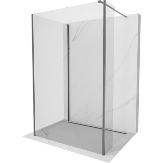 Mexen Kioto Sprchová zástena 120 x 100 x 40 cm, priehľadná, strieborná - 800-120-100-221-95-00-040