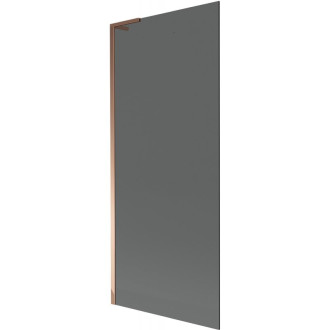 Vaňová zástena Mexen Next L s jedným krídlom 80 x 150 cm, grafit, ružové zlato - 895-080-000-03-40-60