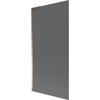 Vaňová zástena Mexen Next L s jedným krídlom 90 x 150 cm, grafit, ružové zlato - 895-090-000-03-40-60