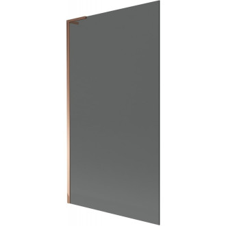 Vaňová zástena Mexen Next L s jedným krídlom 100 x 150 cm, grafit, ružové zlato - 895-100-000-03-40-60