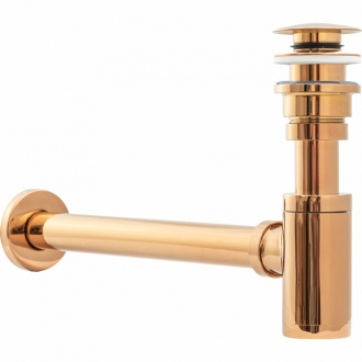 REA sifón s výpustou univerzálnej rose gold REA-A8541