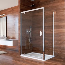 Mereo Lima sprchovací kút, 100x80x190 cm, pivotové dvere a pevný diel, sklo Číre CK87953K