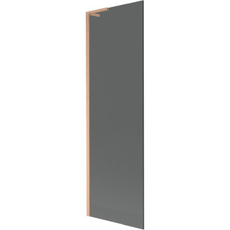 Vaňová zástena Mexen Next L s jedným krídlom 60 x 150 cm, grafit, kartáčovaná meď - 895-060-000-03-40-65