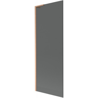 Vaňová zástena Mexen Next L s jedným krídlom 70 x 150 cm, grafit, kartáčovaná meď - 895-070-000-03-40-65