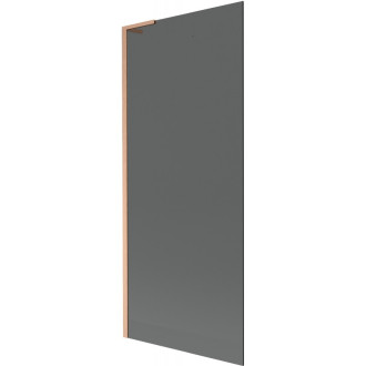 Vaňová zástena Mexen Next L s jedným krídlom 80 x 150 cm, grafit, kartáčovaná meď - 895-080-000-03-40-65