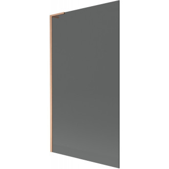 Vaňová zástena Mexen Next L s jedným krídlom 100 x 150 cm, grafit, kartáčovaná meď - 895-100-000-03-40-65