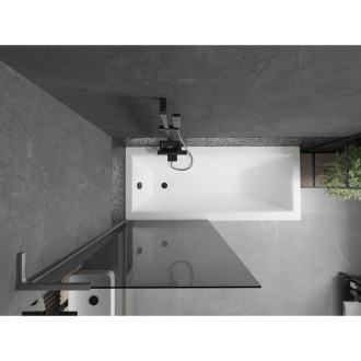 Vaňová zástena Mexen Next L s jedným krídlom 80 x 150 cm, grafit, kartáčovaná pištoľovo sivá - 895-080-000-03-40-66