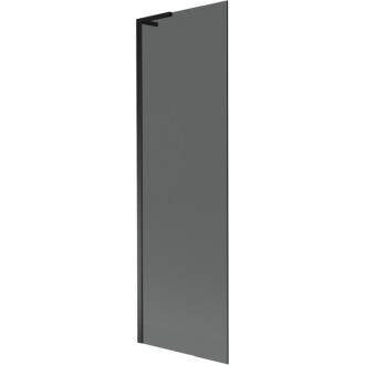 Vaňová zástena Mexen Next L s jedným krídlom 60 x 150 cm, grafitová, čierna - 895-060-000-03-40-70
