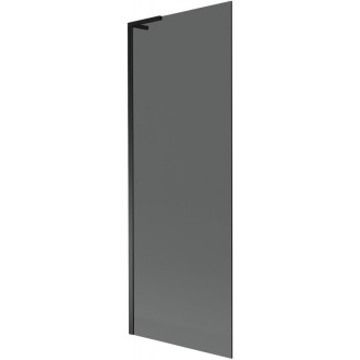 Vaňová zástena Mexen Next L s jedným krídlom 70 x 150 cm, grafitová, čierna - 895-070-000-03-40-70