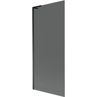 Vaňová zástena Mexen Next L s jedným krídlom 80 x 150 cm, grafitová, čierna - 895-080-000-03-40-70