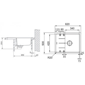 Dřez Franke OID 611-62 černá 114.0288.569