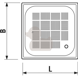 Sprchová vanička čtvercová Jika 70x70 cm smaltovaná ocel H2140700000001