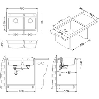Dřez Alveus ATROX 50 / 91 černá 1132002