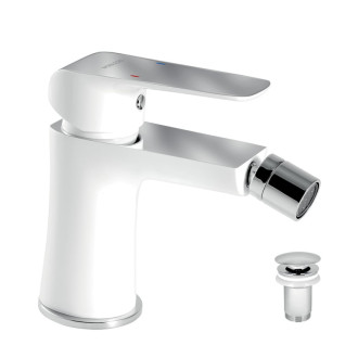 Novaservis Bidetová baterie s výpustí Nobless Tina bílá/chrom 38011,1