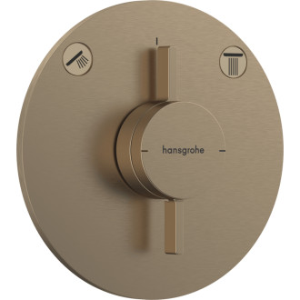 Vaňová batéria Hansgrohe DuoTurn S bez podomietkového telesa kartáčovaný bronz 75418140