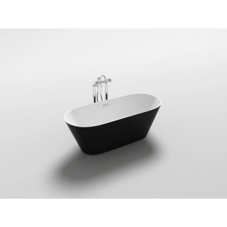 MEXEN FLAVIA vaňa voľne stojaca 160x80x58 bielo-čierna, 54031608075