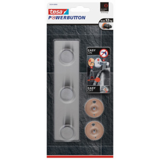 Háček Tesa PowerButton kartáčovaná ocel 59334-00000-01