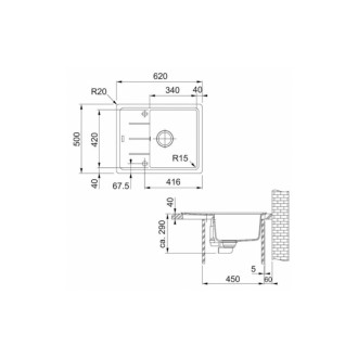 Dřez Franke BFG 611-62 pískový melír 114.0285.108