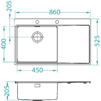 Dřez Alveus Pure 50 nerez 1103653