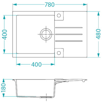 Dřez Alveus Rock 130 černá91 1090942