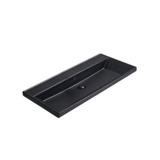 Nábytkové umývadlo SAT B-Way 101x46,5 cm čierna matná, otvor pre batériu uprostred SATBW10046BKM