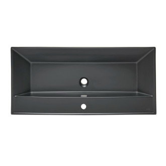 Nábytkové umyvadlo SAT B-Way 101x46,5 cm černá matná, otvor pro baterii uprostřed SATBW10046BKM