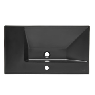 Nábytkové umyvadlo SAT B-Way 81x46 cm černá matná otvor pro baterii uprostřed SATBWA8046BKM