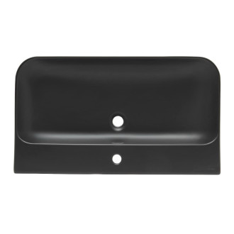 Nábytkové umyvadlo SAT Fusion 81x46 cm černá matná, otvor pro baterii uprostřed SATFUS8046BKM