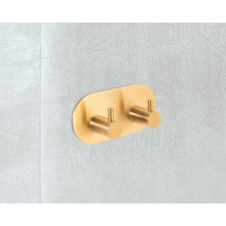 Dvojháček,lepicí,broušené zlato,ovál HACEKNALEP2KBZ