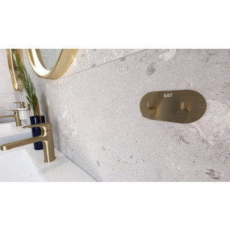 Dvojháček,lepicí,broušené zlato,ovál HACEKNALEP2KBZ