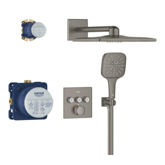 Sprchový systém Grohe Grohtherm SmartControl vrátane podomietkového telesa kartáčovaný Hard Graphite 34864AL0