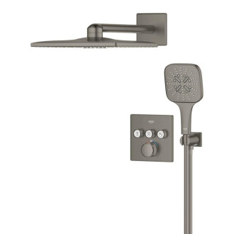 Sprchový systém Grohe Grohtherm SmartControl včetně podomítkového tělesa kartáčovaný Hard Graphite 34864AL0