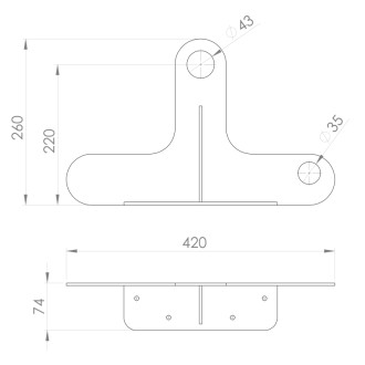 TETRIS držák umyvadla, stojánková baterie vpravo, černá mat TZ420 TZ420 52656