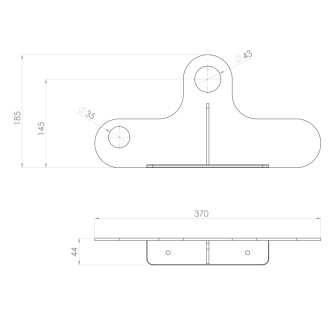 TETRIS držák umývátka, stojánková baterie, levý, černá mat TZ424 TZ424 52657