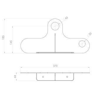 TETRIS držák umývátka, stojánková baterie, pravý, černá mat TZ427 TZ427 52658