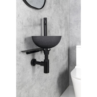 TETRIS držák umývátka, stojánková baterie, pravý, černá mat TZ427 TZ427 52658