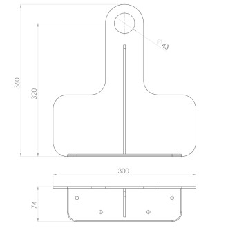 TETRIS držák umyvadla, nástěnná baterie, černá mat TZ429 TZ429 52660