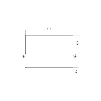 LOREA deska Rockstone 141x1,2x51,5cm, bílá mat LE140-0101 53707