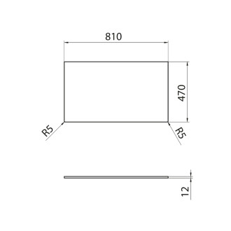 Deska Rockstone 81x1,2x46,5cm, bílá mat CRR081-0101 56422