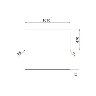 Deska Rockstone 101x1,2x46,5cm, bílá mat CRR101-0101 56423