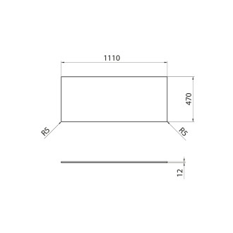 CIRASA deska Rockstone 111x1,2x46,5cm, bílá mat CRR111-0101 56424