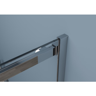 CERANO - Sprchovací kút Santoro Ľ/P - 8 mm - chróm, transparentné sklo - 140x80x195 cm - posuvný