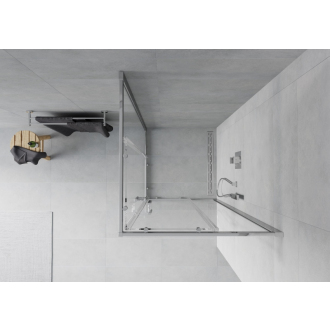 MEXEN RIO sprchovací kút štvorec 90x90x190 cm 5mm chróm-číre 860-090-090-01-00