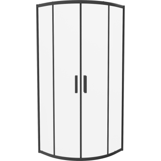MEXEN RIO sprchovací kút štvrťkruh 80x80x190 cm 5mm čierna-číre 863-080-080-70-00