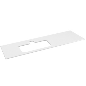 BRAHEA deska rockstone s otvorem 146,6x51,5cm, levá, bílá mat BT147-0101-L 55309