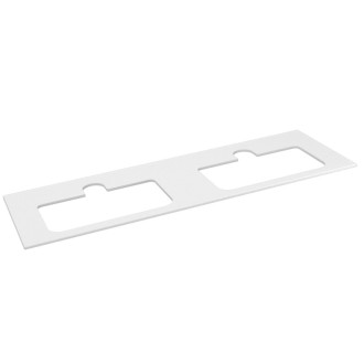 BRAHEA deska rockstone se 2 otvory 151,6x51,5cm, bílá mat BT152-0101 55311