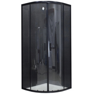 MEXEN RIO sprchovací kút štvrťkruh 80x80x190 cm 5mm čierna-číre 863-080-080-70-00